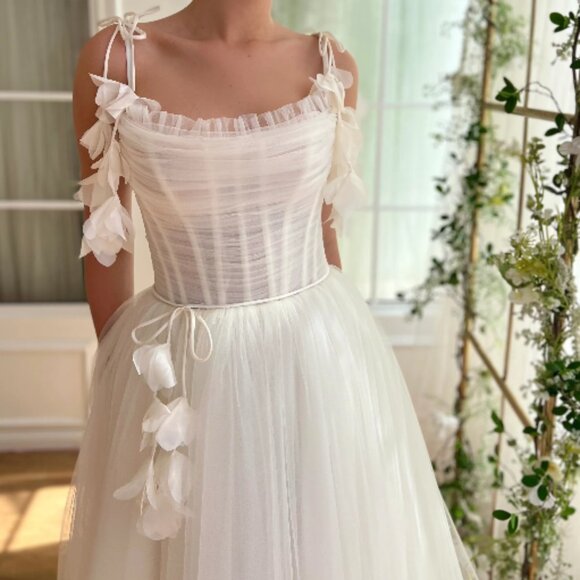 Teuta Matoshi White Orchid Midi Dress - Picture 1 of 8